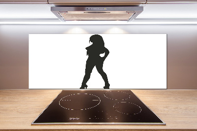 Cooker splashback A woman's silhouette