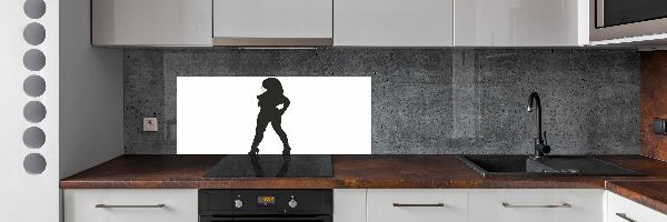 Cooker splashback A woman's silhouette