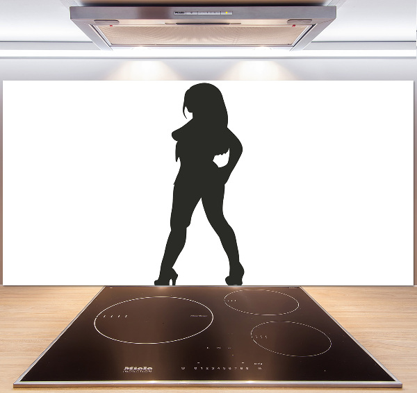 Cooker splashback A woman's silhouette