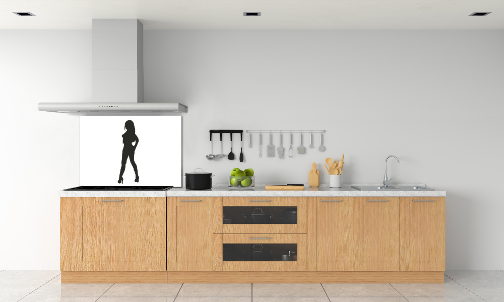 Cooker splashback A woman's silhouette