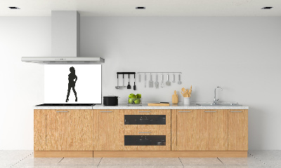 Cooker splashback A woman's silhouette