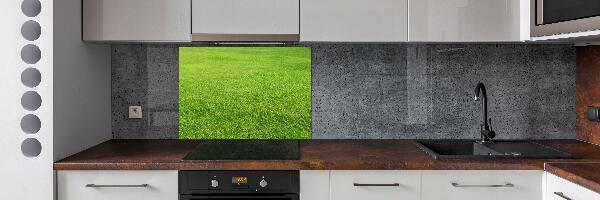 Cooker splashback green grass