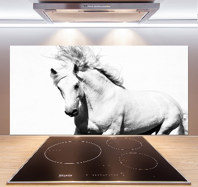 Kitchen splashback White horse