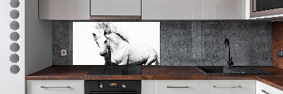 Kitchen splashback White horse