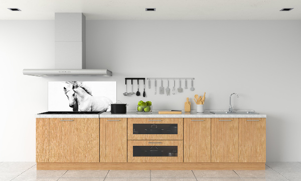 Kitchen splashback White horse