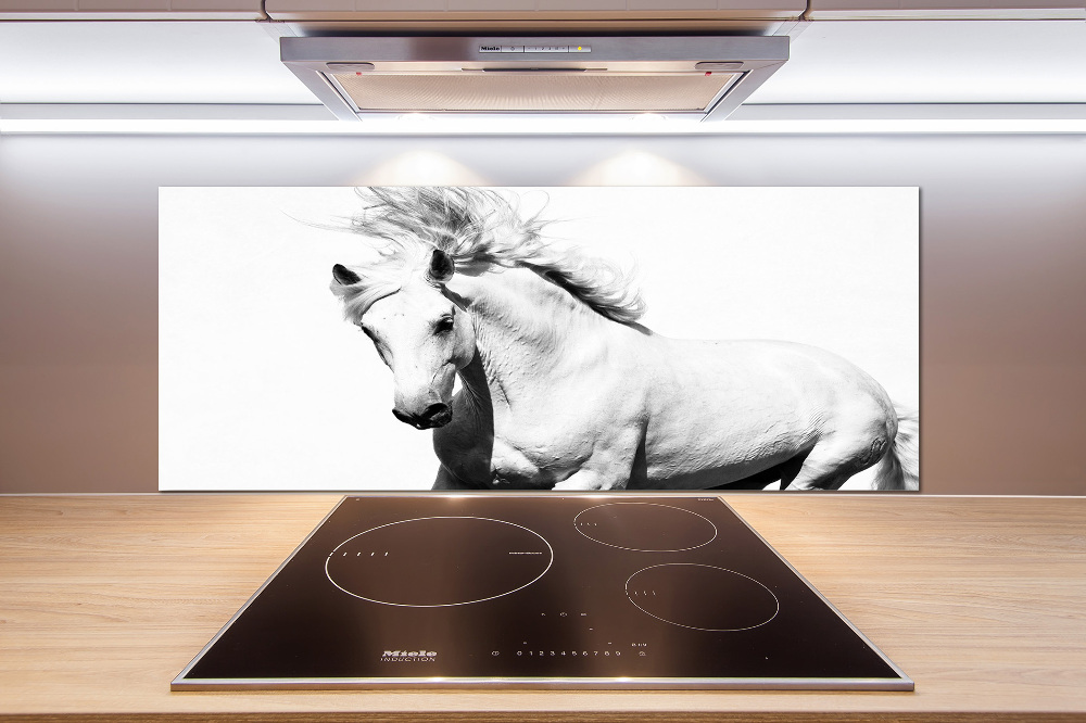 Kitchen splashback White horse