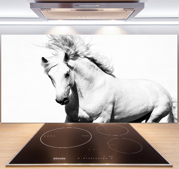 Kitchen splashback White horse