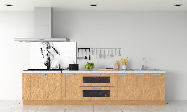 Kitchen splashback White horse