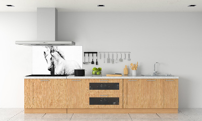 Kitchen splashback White horse