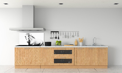 Kitchen splashback White horse