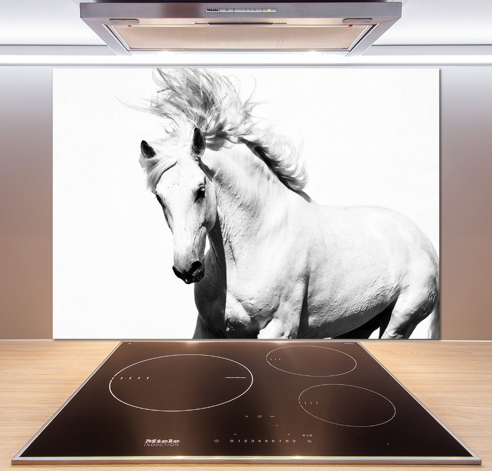 Kitchen splashback White horse