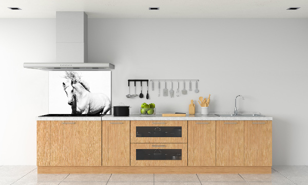 Kitchen splashback White horse