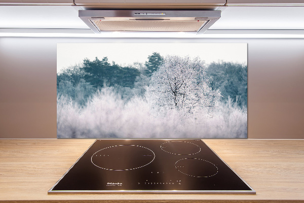 Cooker splashback Winter trees