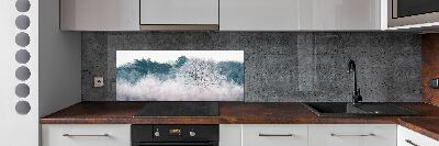 Cooker splashback Winter trees