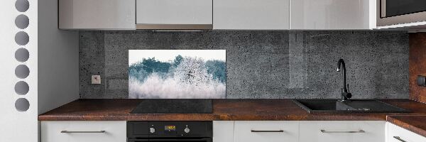 Cooker splashback Winter trees