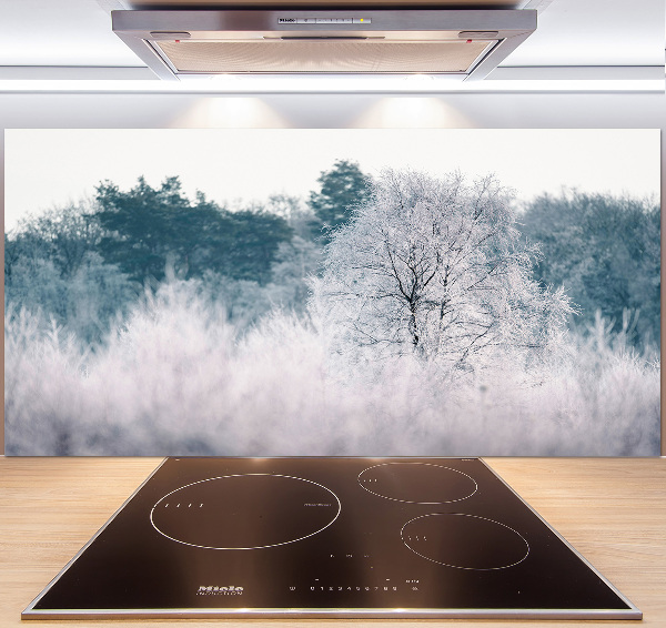 Cooker splashback Winter trees