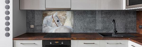 Kitchen splashback White Arabian horse