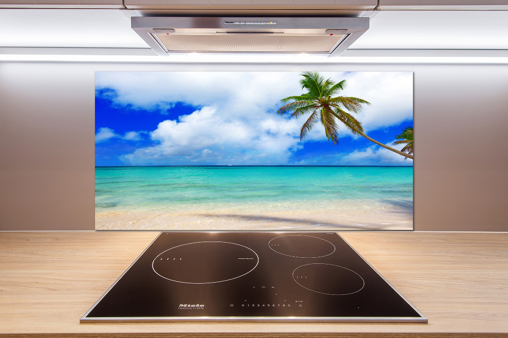 Cooker splashback Caribbean beach