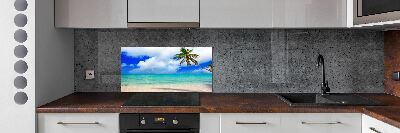 Cooker splashback Caribbean beach