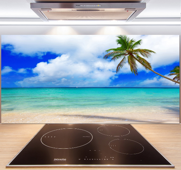 Cooker splashback Caribbean beach