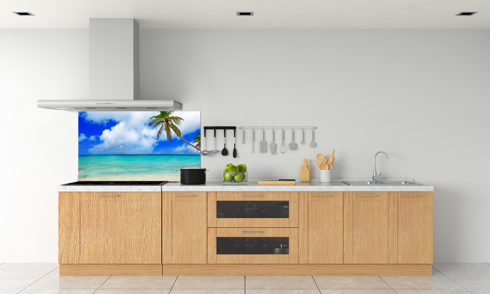 Cooker splashback Caribbean beach