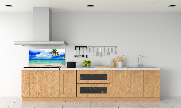 Cooker splashback Caribbean beach