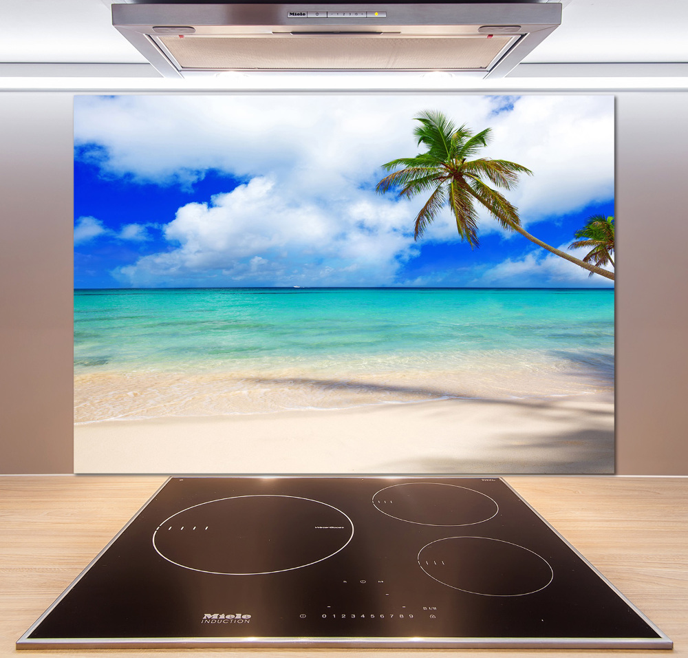 Cooker splashback Caribbean beach