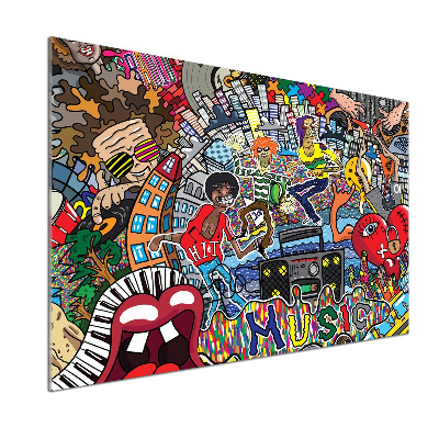 Cooker splashback Musical collage