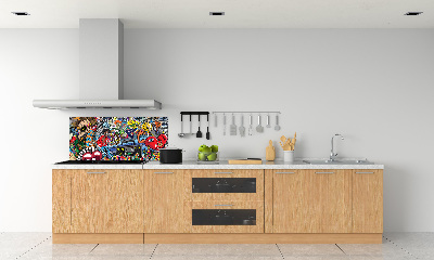 Cooker splashback Musical collage