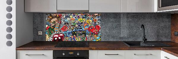 Cooker splashback Musical collage