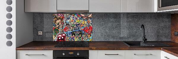 Cooker splashback Musical collage