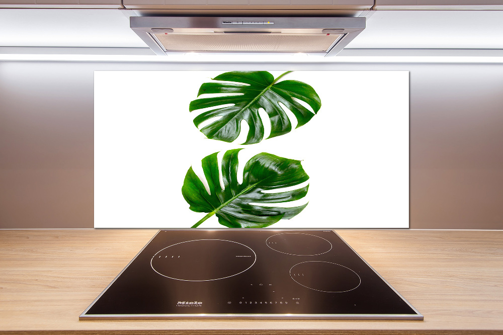 Kitchen wall panels Tropical leaves