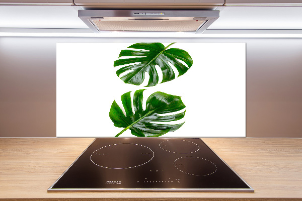 Kitchen wall panels Tropical leaves