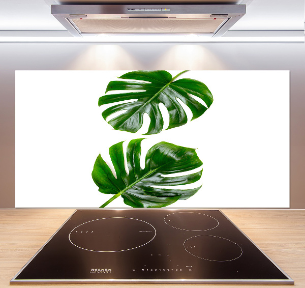 Kitchen wall panels Tropical leaves