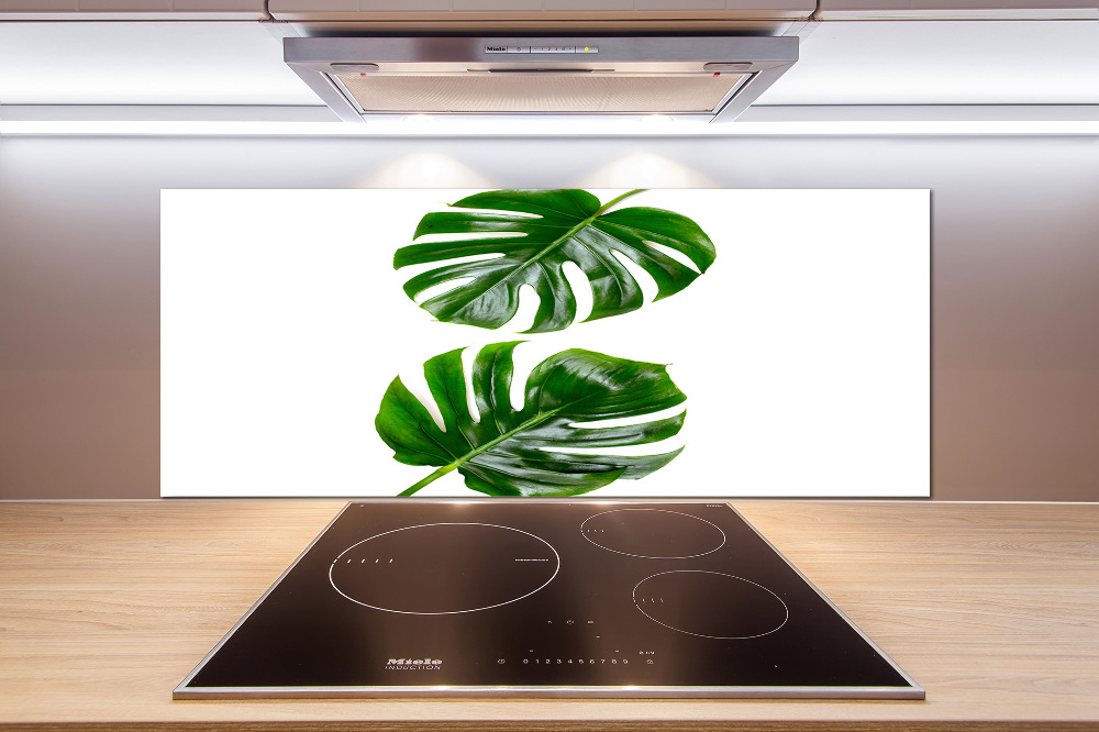 Kitchen wall panels Tropical leaves