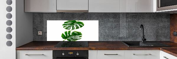 Kitchen wall panels Tropical leaves