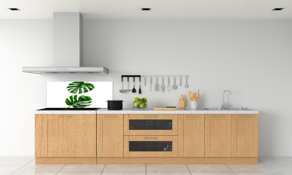 Kitchen wall panels Tropical leaves