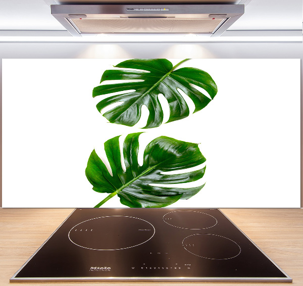 Kitchen wall panels Tropical leaves