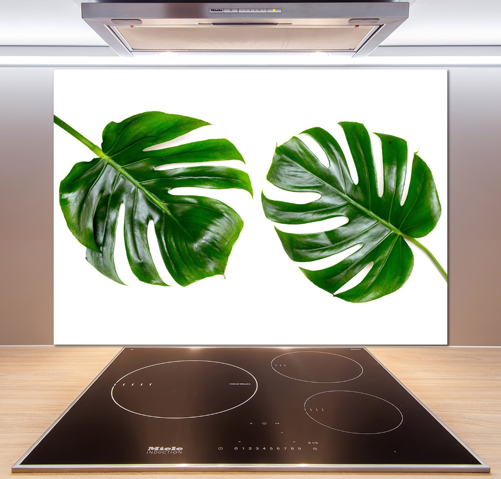 Kitchen wall panels Tropical leaves