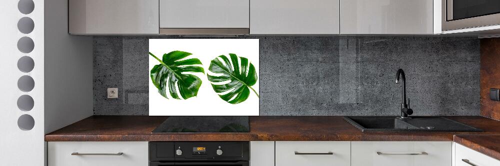 Kitchen wall panels Tropical leaves