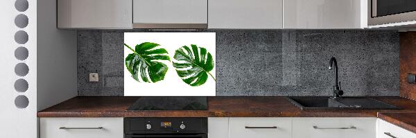 Kitchen wall panels Tropical leaves