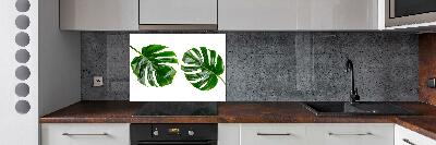 Kitchen wall panels Tropical leaves