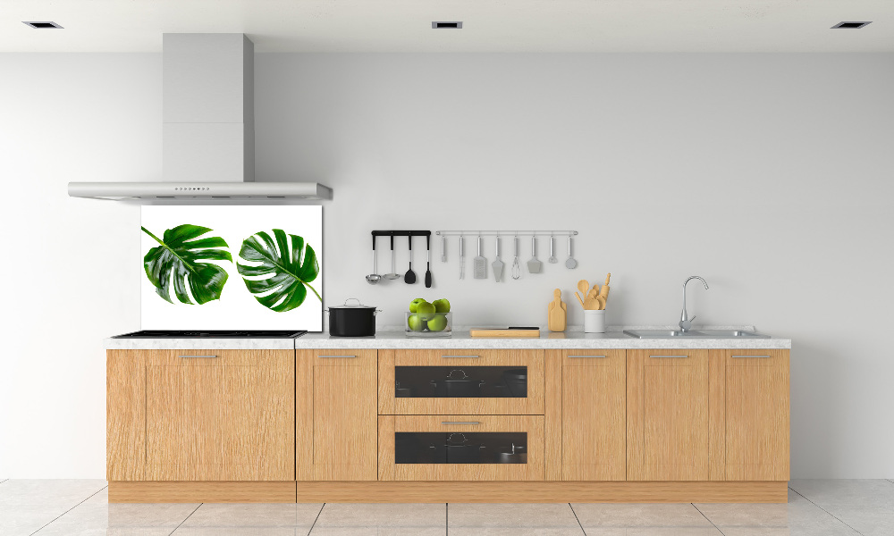 Kitchen wall panels Tropical leaves