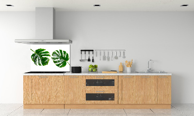 Kitchen wall panels Tropical leaves