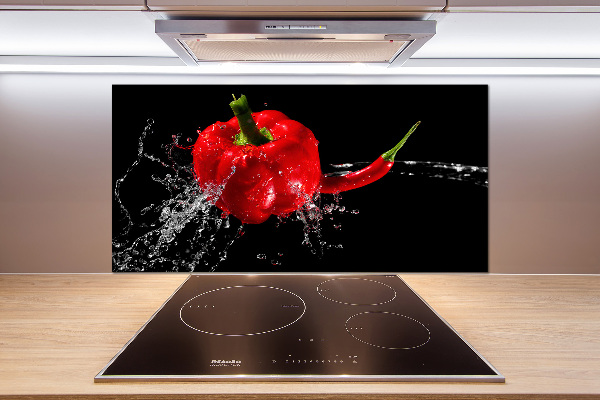 Cooker splashback Red peppers