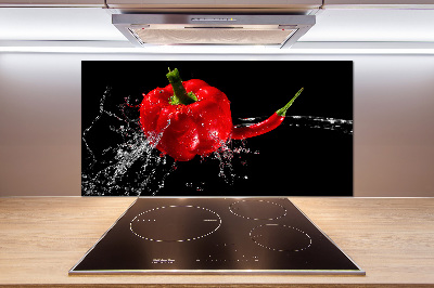 Cooker splashback Red peppers