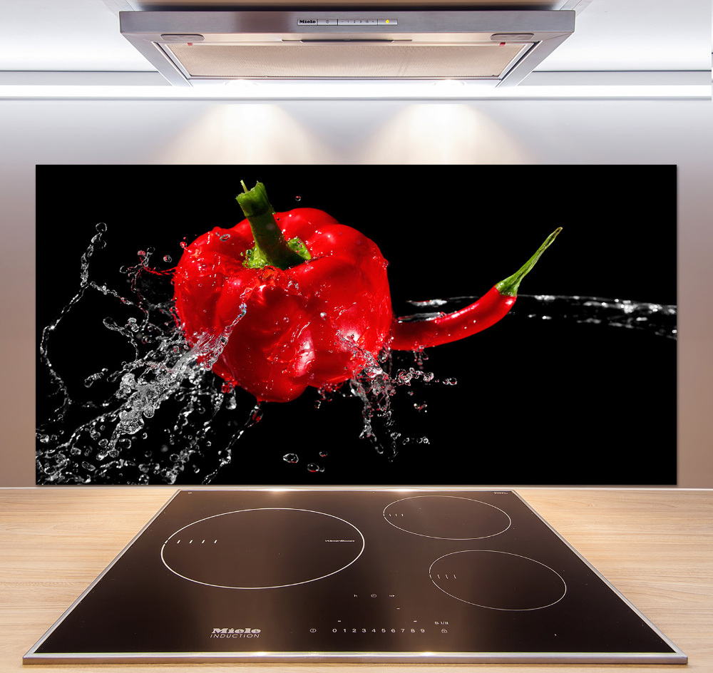 Cooker splashback Red peppers