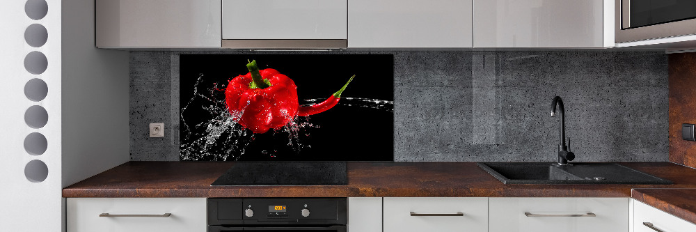 Cooker splashback Red peppers