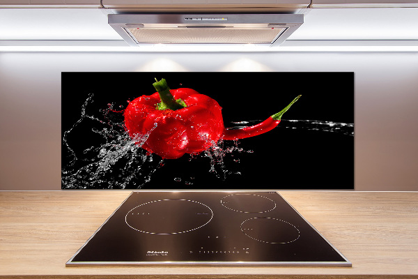 Cooker splashback Red peppers