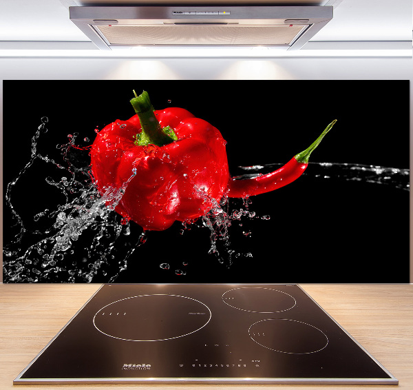 Cooker splashback Red peppers